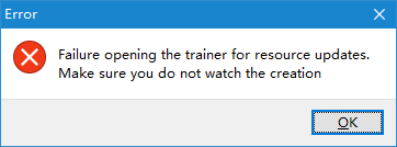 Cheat Engine 英文报错:Failure opening the trainer for resource updates
